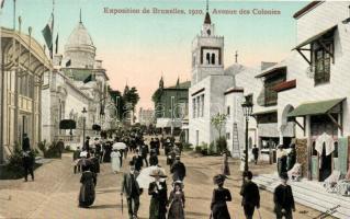 1910 Brussels, Bruxelles; Exposition, Avenues des Colonies