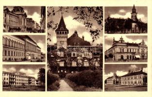 4 db RÉGI városképes képeslap, Kárpátalja, 3 Beregszász és 1 Nagyszőlős / 4 old town-view postcards,...