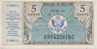 Amerikai Egyesült Államok / Katonai kiadás 1948-1951. 5c T:III szép papír USA / Military Payment Certificate 1961-1964. 5 Cents C:F nice paper