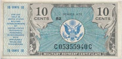 Amerikai Egyesült Államok / Katonai kiadás 1948-1951. 10c T:restaurált  USA / Military Payment Certificate 1961-1964. 10 Cents C:restored