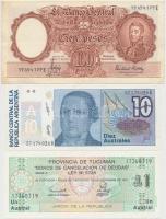 Argentína 1962. 100P + 1985-1989. 10A + Tucuman 1991. 1A kötvény T:I,I-,III Argentina 1962. 100 Pesos + 1985-1989. 10 Australes + Tucuman 1991. 1 Austral bond C:UNC,AU,F