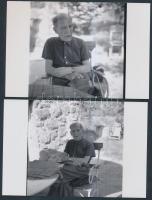 1963 Czóbel Béla (1883-1976) Kossuth-díjas festőművészről készült fotósorozat, Kotnyek Antal (1921-1...