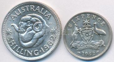 Ausztrália 1962. 6P Ag + 1Sh Ag T:2-,3 Australia 1962. 6 Pence Ag + 1 Shilling Ag C:VF,F