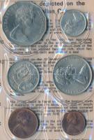 Kanada 1971. 1c-50c (6x) forgalmi szett kissé sérült műbőr tokban T:1
Canada 1971. 1 Cent - 50 Cent...