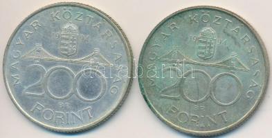 1994. 200Ft Ag "Deák" (2x) T:2,2-