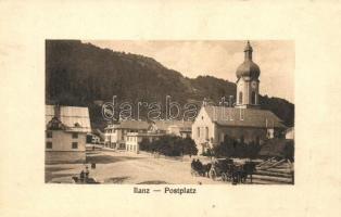 Ilanz, Postplatz / square, church (EK)