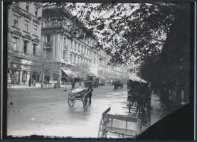 cca 1900 Budapest, Rákóczi út, korabeli üveglemez negatívról készült mai modern nagyítás, 13x18 cm