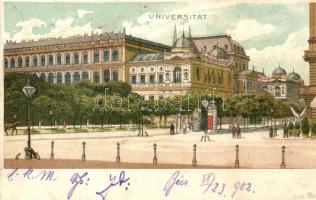 Vienna, Wien, Universität / university, litho (fl)