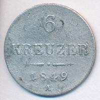 Ausztria 1849A 6kr Ag T:2-,3 Austria 1849A 6 Kreuzer Ag C:VF,F