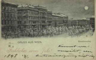 1898 Vienna, Wien; Kärnthnerring, winter