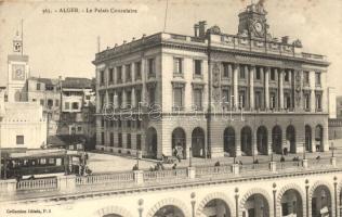 Algiers, Alger; Le Palais Consulaire / The Consular Palace, tram (EK)