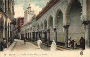 Algiers, Alger; Grande Mosque, Rue de la Marine / mosque, street (fl)