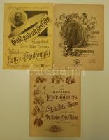 3 db műsorfüzet zenés előadások reklámjaival a XIX. század végéről