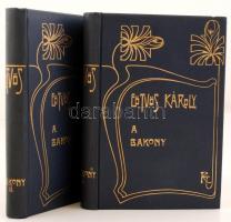 Eötvös Károly: A Bakony I-II. (Eötvös Károly Munkái XXI-XXII.) Bp., 1909, Révai Testvérek. Kiadói, szecessziós egészvászon sorozatkötésben, festett élmetszéssel, jó állapotban.