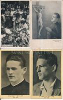 4 db motívum képeslap, 3 db Kaszap István arckép, 1 db képeslap a székesfehérvári sírnál imádkozókról, vegyes minőség / 4 motive postcards, 3 portrait of István Kaszap, 1 postcard about praying masses at his grave, mixed quality