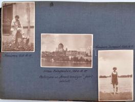 1925-1927 Fotóalbum 79 db beragasztott fotóval, jelentős része Komáromban készült, de további érdeke...