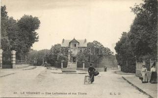 Le Vésinet, Rue Lafontaine, Rue Thiers / streets, statue