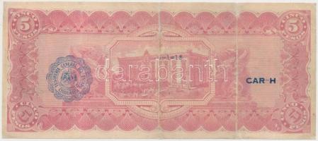 Mexikó / Forradalom / Chihuahua 1914. 5P hátoldalán kék bélyegzés T:restaurált
Mexico / Revolution ...