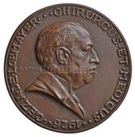 Kisfaludi Strobl Zsigmond (1884-1975) 1926. &quot;Lobmayer Géza sebész professzor&quot; egyoldalas öntött Br plakett. &quot;GEZA. DE. LOBMAYER...CHIRURGUS. ET. MEDICUS. 1926 - K.STROBL&quot; (108mm) T:1- R! Hungary 1926. &quot;Professor Géza Lobmayer, surgeon&quot; commemorative Br cast plaque. Sign: Zsigmond Kisfaludi Strobl (108mm) C:AU R! HV: 429., HP: 4915.