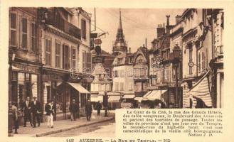 Auxerre, Rue du Temple / street, shops