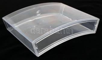 Halat formázó dekoratív fém mécsestartó, m: 13 cm + fedeles műanyag tároló, 17,5×13,5×3,5 cm