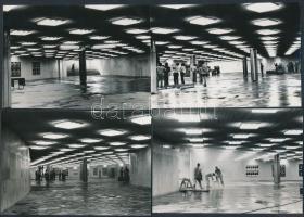 1976. augusztus, Budapest, Nagyvárad tér, az aluljáró és a metró állomás építése (befejezése előtti ...