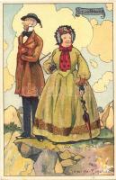 Petit Brouiue / Belgian art postcard, litho s: George P. de Laet