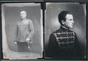 cca 1920-1940 Korabeli katonai üveglemez negatívokról készült mai modern nagyítások, 13 db fénykép, ...