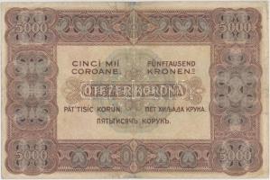 1920. 5000K piros sorozat- és sorszám T:III részben restaurált
Hungary 1920. 5000 Korona with red s...