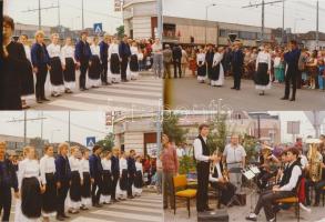 1987 Budapest, 100 éves a HÉV ünnepség és a szerelvény fotósorozata, 21 db színes fénykép, 10x15 cm