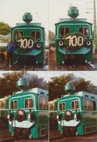 1987 Budapest, 100 éves a HÉV ünnepség és a szerelvény fotósorozata, 21 db színes fénykép, 10x15 cm