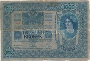 1902. 1000K szerb bélyeggel és bélyegzéssel T:III-