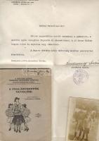 Cserkész iratok és könyv és fotó az országos vezető aláírásával