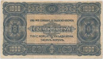 1923. 1000K "8 FILLÉR - NYOLC FILLÉR" felülnyomással T:III,III-