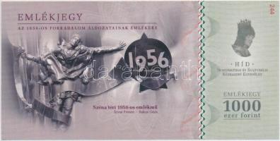 2012. 1000Ft "Emlékjegy - Az 1956-os forradalom áldozatainak emlékére" T:I