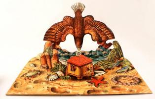 [Swift]: Gulliver az óriások közt. Prága, 1960, ARTIA. Leporelló-mesekönyv, Vojtěch Kubašta illusztr...