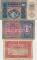 1904. 10K + 1915. 10K + 1917. 2K mindhárom "Szolnok-Doboka Vármegye Domokos Község 1910" f...