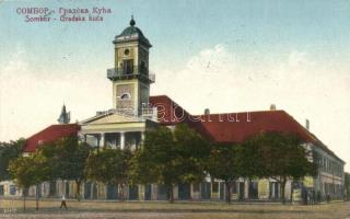 Zombor, Sombor; Városháza / town hall &#039;vissza&#039; So. Stpl