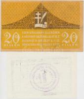Budapest 1919. 20f "Központi Sajtóvállalat R.T." + ~1920. 1K "Vasas tisztviselők besz...