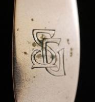 Ezüst kanál (különleges formájú), Ag., 29,7gr.,jelzett, 14cm/ 
Silver spoon (special form), Ag. 29,...