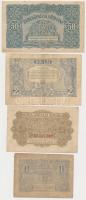 Románia / Német megszállás 1917. 25b + 50b + Románia 1920. 1L + 2L T:III,III-
Romania / German occu...