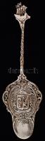 Ezüst, címeres süteményes lapát, Ag., 24,3gr.,jelzett, 16cm/  Silver, emblazoned cookie scoop, Ag. 24,3gr., marked, 16cm