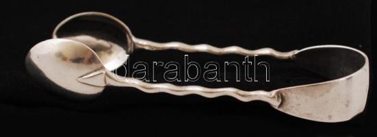 Ezüst cukorfogó,  Ag., 8gr.,jelzett, 7cm / Silver sugar tongs, Ag. 8gr., marked, 7cm