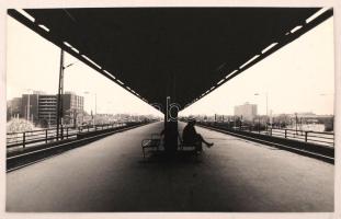 cca 1980 Sifter István: Kőbánya, aláírt vintage fotóművészeti alkotás, 25x40 cm