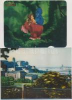 2 db dimenziós képeslap (Disney&#039;s Tarzan, Tabáni látkép) / 2 three dimension postcards