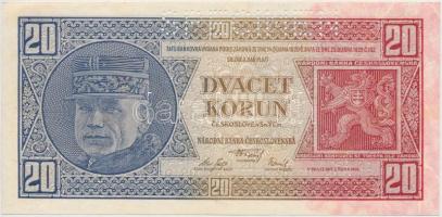 Csehszlovákia 1926. 20K "SPECIMEN" perforációval T:I-
Czechoslovakia 1926. 20 Korun with ...
