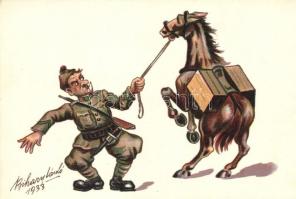 Mikor a málhásállat fél... / Hungarian military humour s: Bihary László