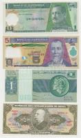 Vegyes: Brazília 1964. 5C + 1980. 1C + Guatemala 2006. 1Q + 2010. 5Q T:I,II,III Mixed: Brazil 1964. 5 Cruzeiros + 1980. 1 Cruzeiro + Guatemala 2006. 1 Quetzal + 2010. 5 Quetzales C:UNC,XF,F