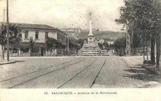 Thessaloniki, Salonique; Avenue de la Revolution, monument