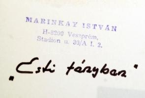cca 1980 Marinkay István: Esti fényben, pecséttel jelzett vintage fotóművészeti alkotás, 29x19 cm, 4...